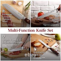 15-Piece Premium Kitchen Knife Set With Block Master Maison German Stainles