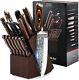 15 Piece Ultra-sharp Knife Set Kitchen Steel Stainless Knife Set With Chef Block