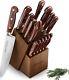 15-pcs Emojoy Kitchen Knife Set With Block Premium Kitchen Knives Heavy