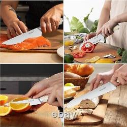 15pcs Kitchen Chef's Knife Set Block Utensils Set German High Carbon Stainless
