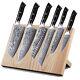 6pcs Turwho Kitchen Knife Japanese Vg10 Damascus Steel Chef Knives + Knife Block