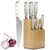 9 Piece Knife Set With Wooden Block, Stainless Steel Knives, Dishwasher Safe