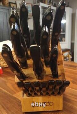 CUTCO Homemaker Plus + 7 Knife Block Set. Brown Swirl