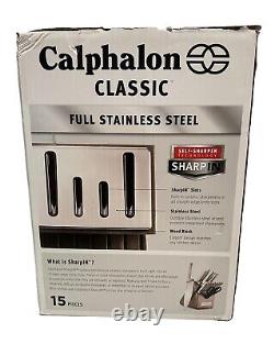 Calphalon Classic Self-Sharpening Stainless Steel 15-piece Knife Set OPEN BOX
