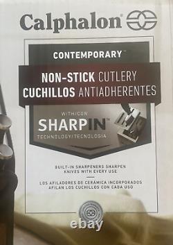 Calphalon Contemporary 14 Piece SharpIN Nonstick Cutlery Set with Block New