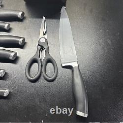 Calphalon Contemporary SharpIN Self-Sharpening 18 Piece Knife Set + Block, Black