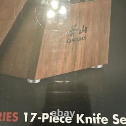Cangshan Sanford Series 1027051 German Steel 17-Piece Knife Block Set