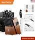 Chef Knife Set With Block And Sharpener German Stainless Steel (15 Pieces)