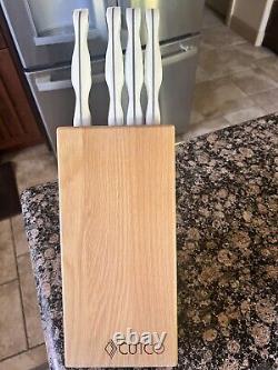 Cutco Pearl Handle Knife Set With Wooden Block 1725, 1724, 1723, 1729
