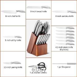 Daily Necessities Kitchen Knife Set Stainless Steel Block