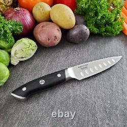 Ergo Chef Knife Block Set 11pc Pro Series 2.0 Forged Knives Acacia Wood Block