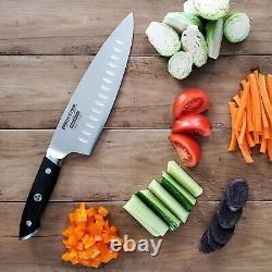 Ergo Chef Pro Series 2.0 Knife Block Set 7pc Knife Set with Acacia Wood Block