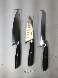 GENTLY USED Cangshan L Series 12-Piece Knife Block Set (Black Handles) READ