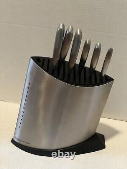 Global SAI 7 Piece Professional Cutlery Block Stainless Knife Set. NEW No Box