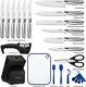 Gourmetop Knife Set, 20 Pcs Kitchen Knife Set With Block, Stainless Steel Knife