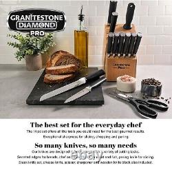 Granitestone Pro Nutriblade 14-Piece Knife Set for Kitchen with Knife Block