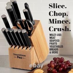 Granitestone Pro Nutriblade 14-Piece Knife Set for Kitchen with Knife Block