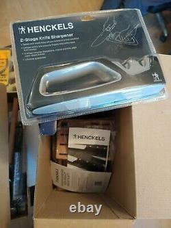 HENCKELS Premium Quality 15-Piece Knife Set with Block, Razor-Sharp. Open Box