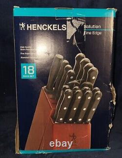 HENCKELS Razor-Sharp Solution 18-pc Knife Set with Block, Chef Knife, Steak