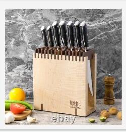Kitchen Knife Set, 8-Piece Knife Set with Block, High Carbon German Stainless