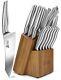 Kitchen Knife Set With Block, Ddf Iohef 16 Pcs Knife Set For Kitchen With Blo