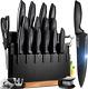 Kitchen Knife Set With Sharpener High Carbon Stainless Steel Knife Block Set W