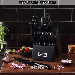 Knife Block Set, 20 Pieces German Stainless Steel Professional Kitchen Knife Set