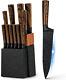 Knife Set, 12-piece Kitchen Knife Set With Wooden Block, Professional Chef Knife S