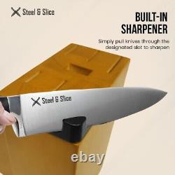 Knife Set, 19-Piece German Stainless Steel Kitchen Knife Set