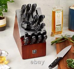 Knife Set Block Stainless Steel Kitchen 20 Piece Cutlery Wooden Henckels New