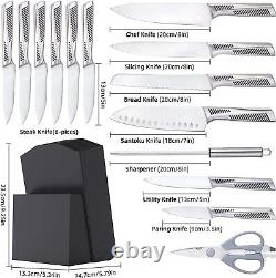 Knife Set Kitchen Stainless Steel Knives Chef 15 Piece Knife Sets With Block