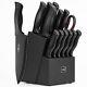 Knife Sets For Kitchen With Block Hunter. Dual 15 Pcs Kitchen Knife Set With B