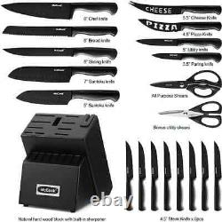McCook Kitchen Knife Sets With Block Cutlery Knife Block Set