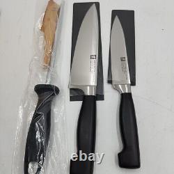 New ZWILLING Four Star 7 Piece Knife Block Set Knife Wood Precision Forged