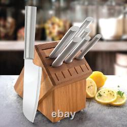 Rada Cutlery 8-Piece Essential Oak Block Set Silver S58