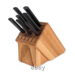 Rada Cutlery G258 Essential Oak Block Set Black Handle