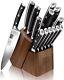 Shan Zu 14 Pcs Kitchen Knife Set Professional Stainless Steel Knives With Holder