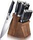Shan Zu Knife Sets For Kitchen With Block Japanese Steel Kitchen Knife 16pcs/set