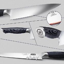 SHAN ZU Knife Sets for Kitchen with Block Japanese Steel Kitchen Knife 16Pcs/Set