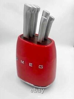 SMEG Knife Block Set (Red)