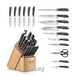 Saveur Selects 1026320 German Steel Forged 17-Piece Knife Block Set