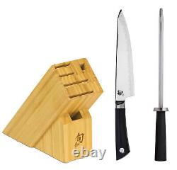 Shun Sora 3 Piece Build-A-Block Set, 8-Inch Chef's Knife, Combo Honing Steel