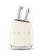 Smeg Knife Block Set Of 7 Pieces In Beige Colour, Modern And Comfortable Knife
