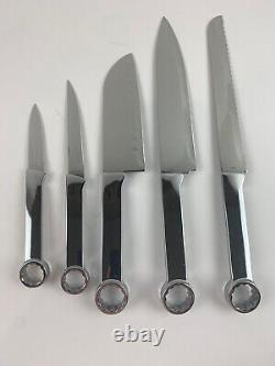 Snap-on Tools Box Wrench Inspired Stainless Steel 5-Pc. Knife Set with Wood Block