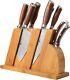 Tuo 8pcs Japanese Kitchen Chef Knives Set With Wooden Block Fiery Phoenix