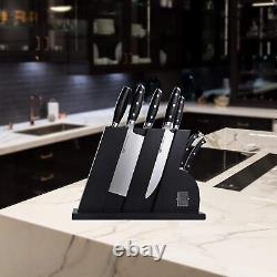 TUO Knife Set 8 Pcs, Knives Kitchen Set, Knife Sets for Kitchen with Block BLACK