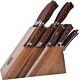 Tuo Tc0732 17 Pcs German Steel Knife Set With Wooden Block In Gift Box