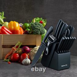 Ultimate 17-in-1 Knife Set Complete Kitchen Knives with Stylish Block Dishwa