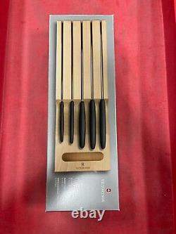 Victorinox Fibrox 5-Piece Knife Block Set with In-Drawer Knife Holder Brand New