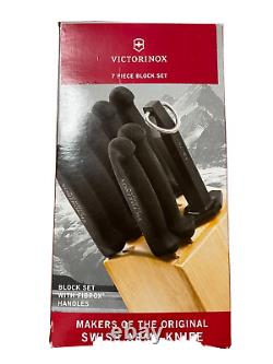 Victorinox Fibrox 7 Piece Hardwood Knife Block Set NEW
